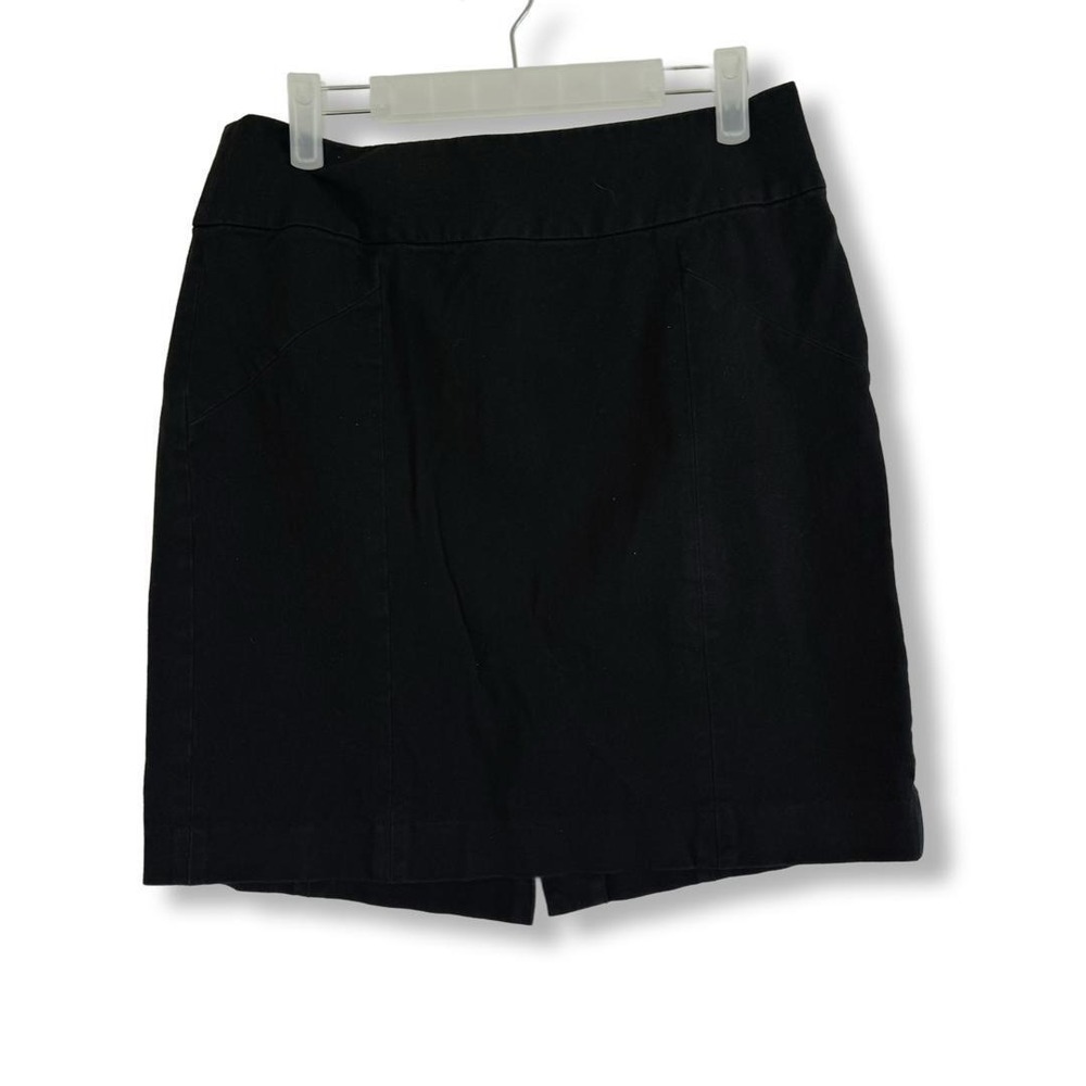 Banana Republic Mini Skirt Women's 8 Black Cotton Blend Back Zipper A‑Line W 170
